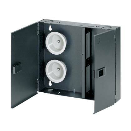 Opticom Wall Mount Fiber Enclosure, Black, 2 Ports