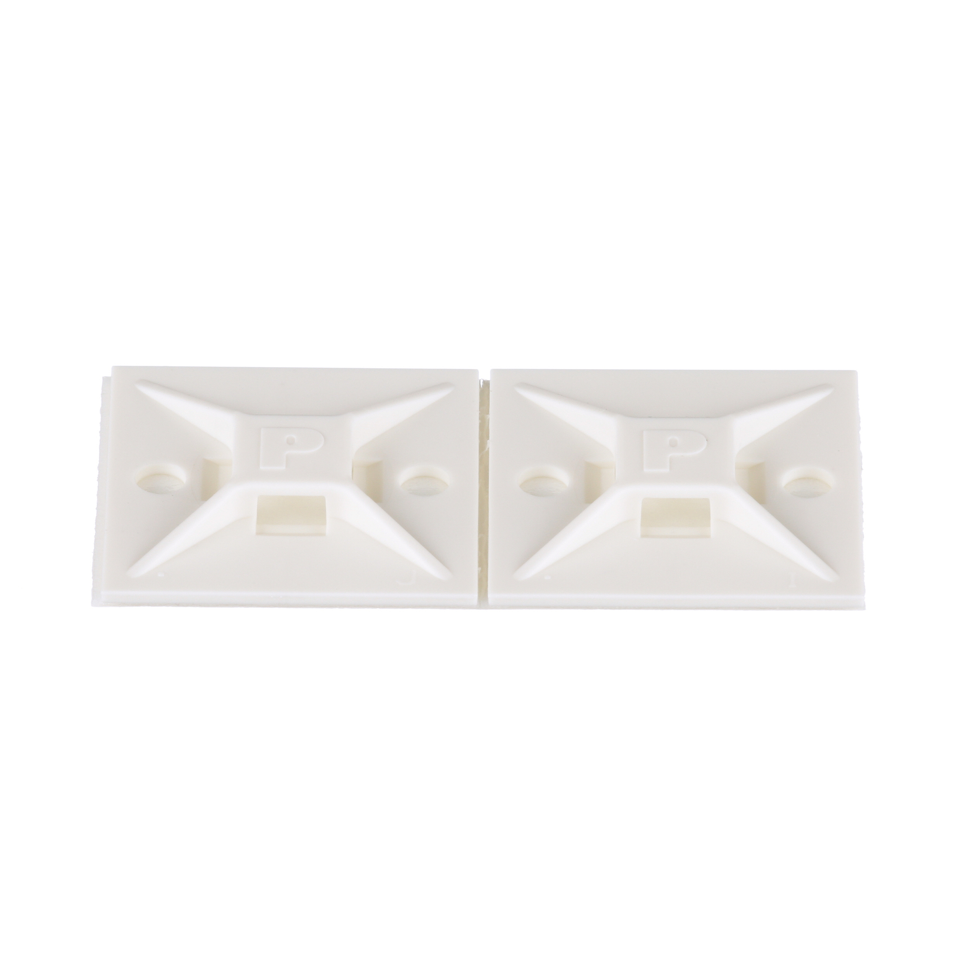 ABM112-A-D Cable Tie Mount, 4-Way, Rubber Adhesive Tape Mount, 0.19 in W Tie, Nylon 6.6, White