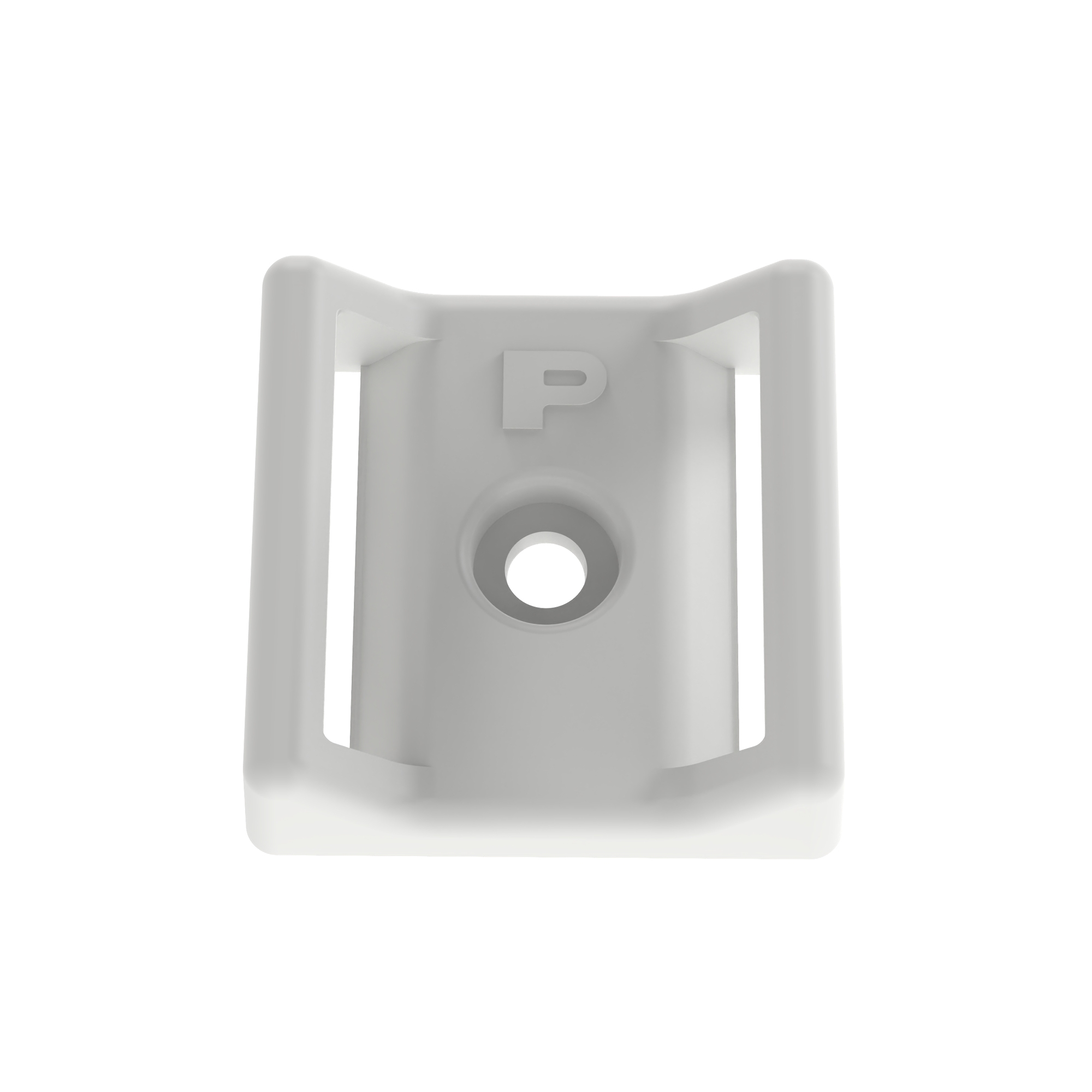 ABMT-S6-C Tak-Ty Hook and Loop Cable Tie Mount With #6 (M3) Screw Hole, Threaded Mount, 3/4 in W Tie, Nylon 6.6, Natural