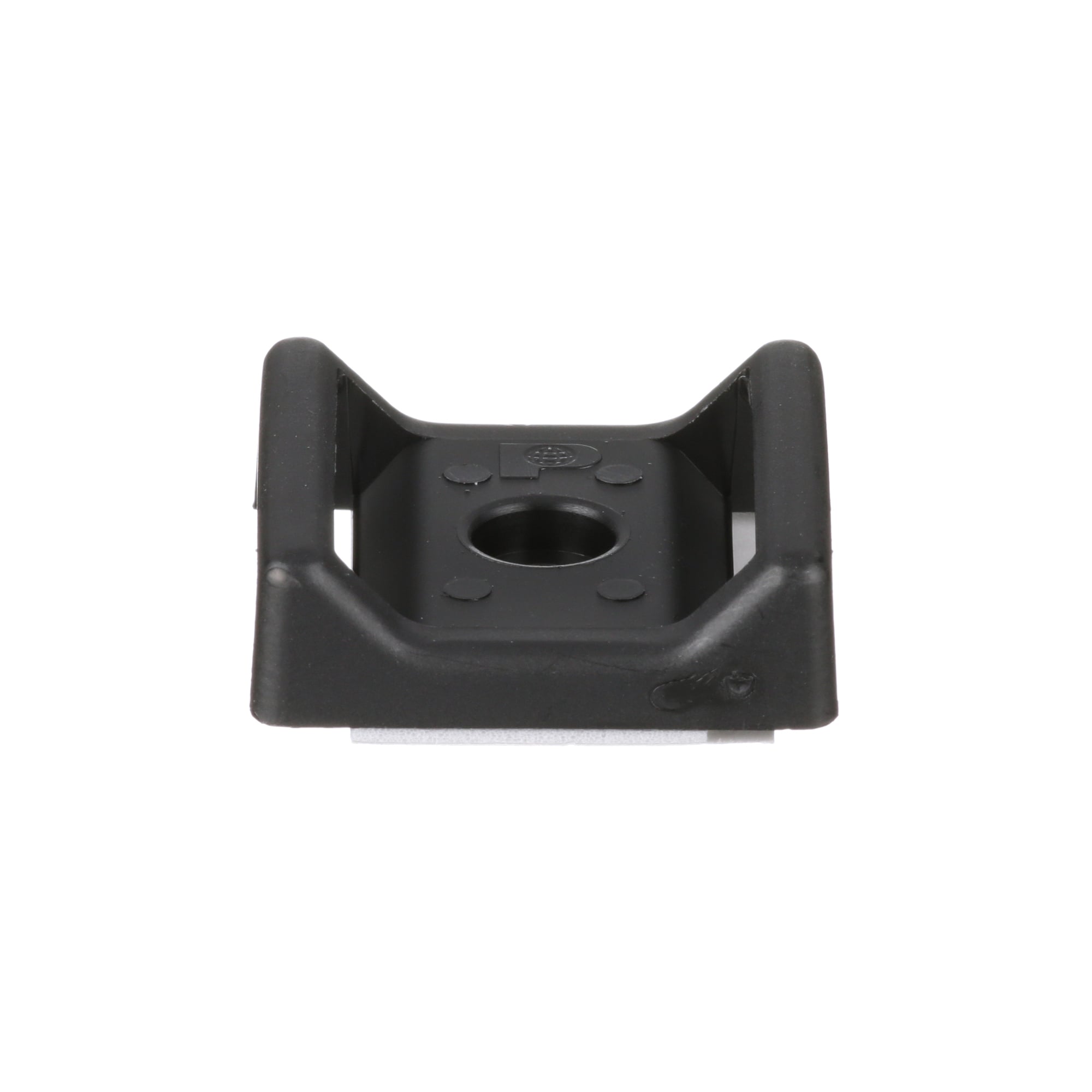 ABMT-A-C Tak-Ty Hook and Loop Cable Tie Mount With #6 (M3) Screw Hole, Rubber Adhesive Tape Mount, 3/4 in W Tie, Nylon 6.6, Natural