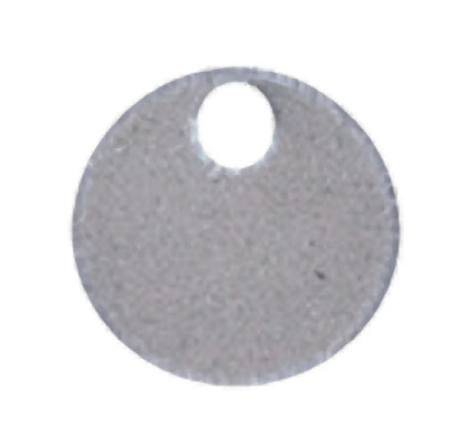 MT213D-Q Pan-Code Circular Standard Cross Section Marker Plate and Tag, 2.13 in L x 2.13 in W x 0.02 in THK, 304 Stainless Steel