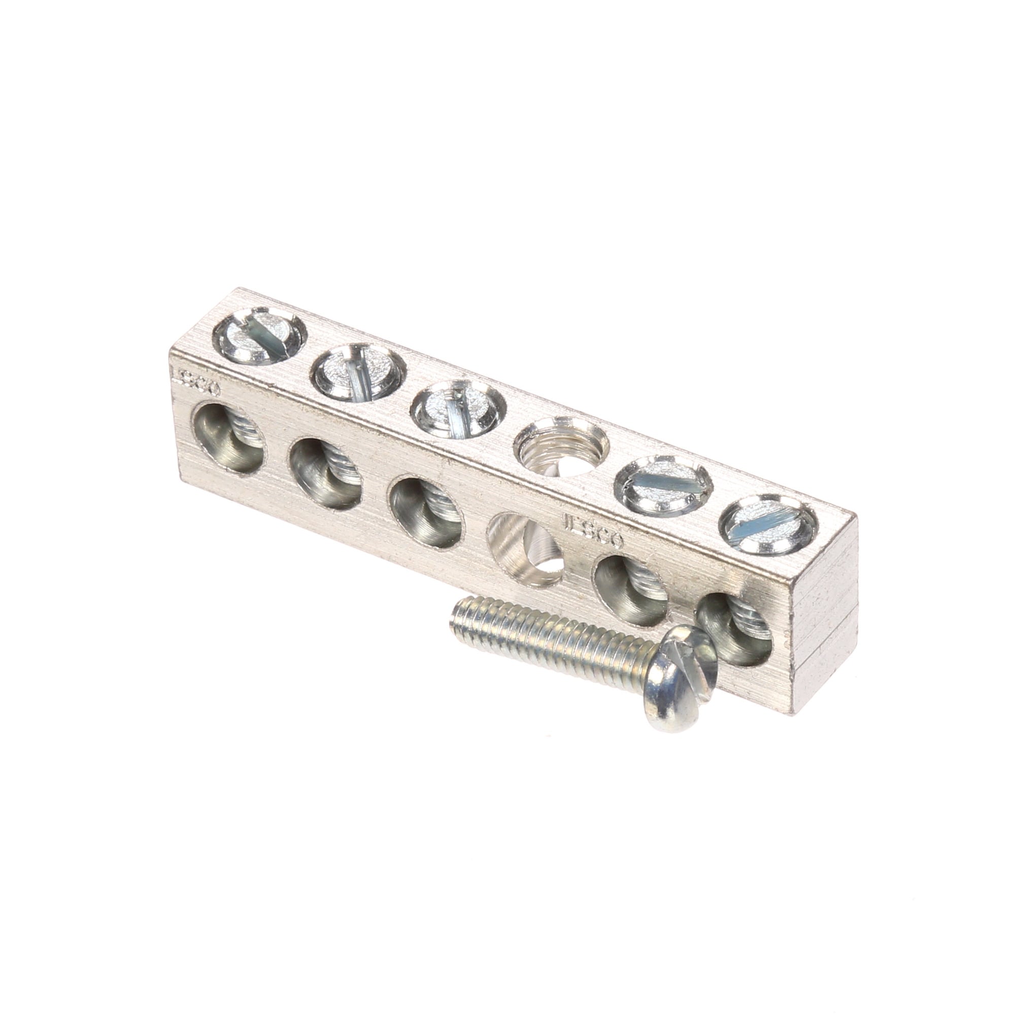 ECGB5 Ground Bar Kit, 12.8 in L, 14 to 4 AWG Aluminum/Copper Conductor, 5 Terminals, For Use With Legacy Load Center