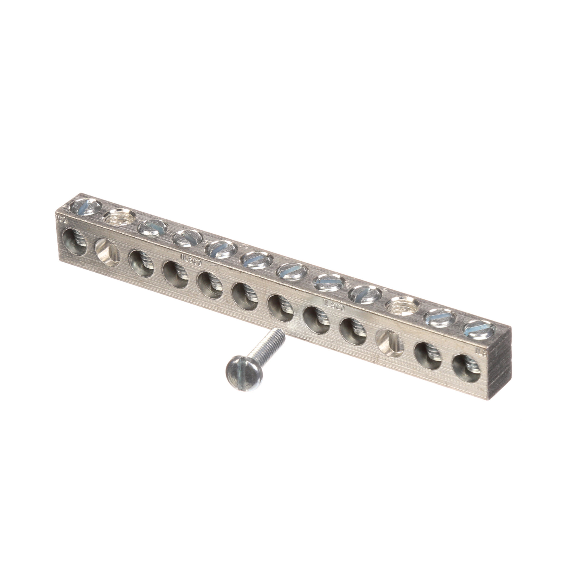 ECGB10 Ground Bar Kit, 12.9 in L, 10 to 4 AWG Aluminum/Copper Conductor, 10 Terminals, For Use With Legacy Load Center