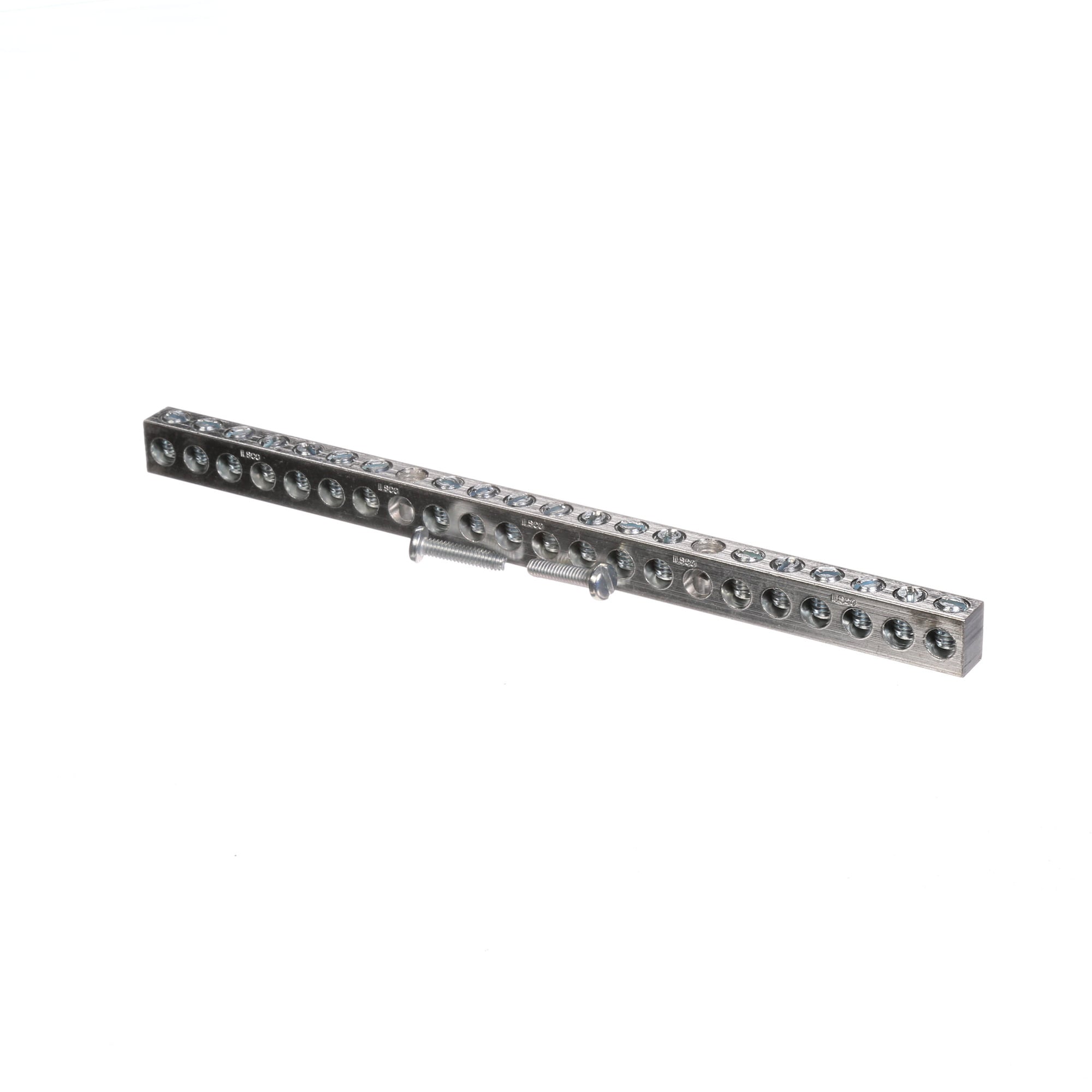ECGB20 Ground Bar Kit, 12.9 in L, 14 to 4 AWG Aluminum/Copper Conductor, 20 Terminals, For Use With Legacy Load Center