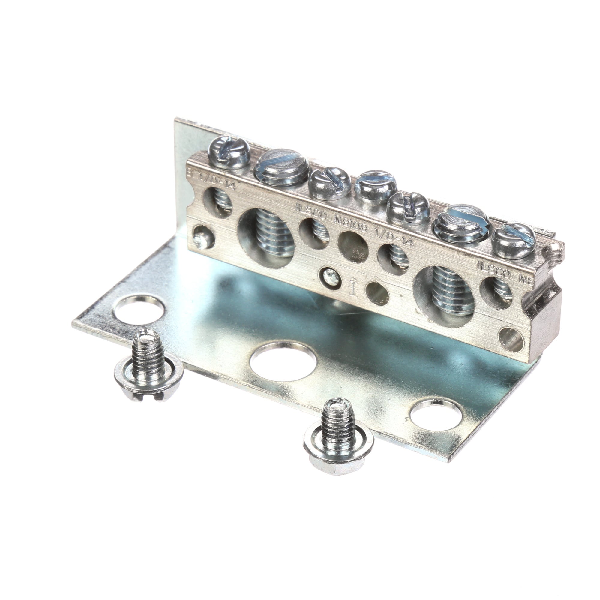 ECLX069M Ground Bar With (5) Small, (2) Large Connector, 2-5/6 in L, 14 to 1/0 AWG, 14 to 10 AWG, 14 to 6 AWG, 14 to 12 AWG Aluminum/Copper Conductor, For Use With Rock Solid Loadcenter