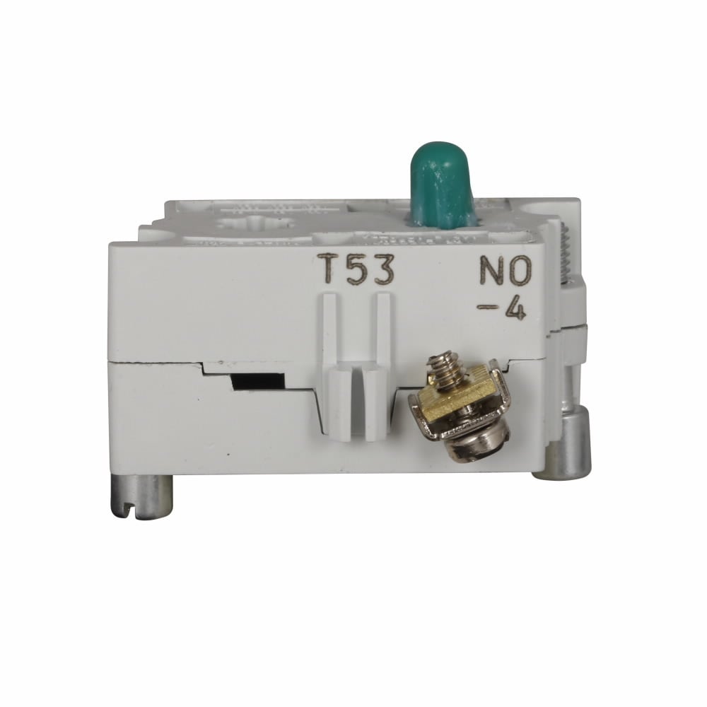 10250T53 Heavy Duty Contact Block, 30.5 mm, 1NO Contact, 10 A at 600 V AC, 5 A at 250 V DC Contact, Silver Contact, Momentary Action, Green/Red