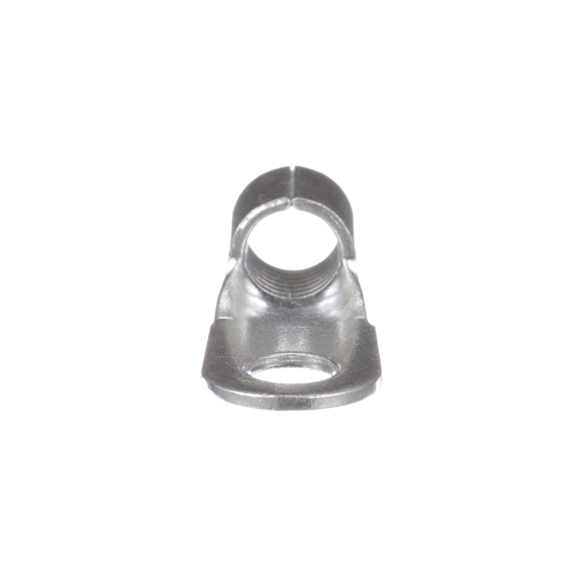P4-14R-T Pan-Term Type P-R Loose Piece Non-Insulated Ring Terminal, 4 AWG Conductor, 1.4 in L, Brazed Seam/Standard/Internal Serration/Insulation Support Barrel, Copper, Metallic