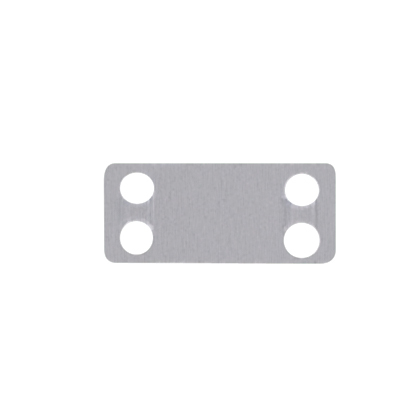MMP172-C Pan-Code 4-Hole Rectangular Standard Cross Section Marker Plate and Tag, 1.72 in OAL, MLT Cable Tie Mount, 304 Stainless Steel, Natural