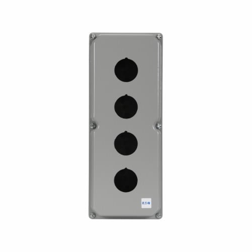 10250TN14 4-Element Heavy Duty Oiltight/Watertight Pushbutton Enclosure, 9.9 in L x 5.9 in W x 5.1 in D, NEMA 4/4X/12/13, Die Cast Zinc