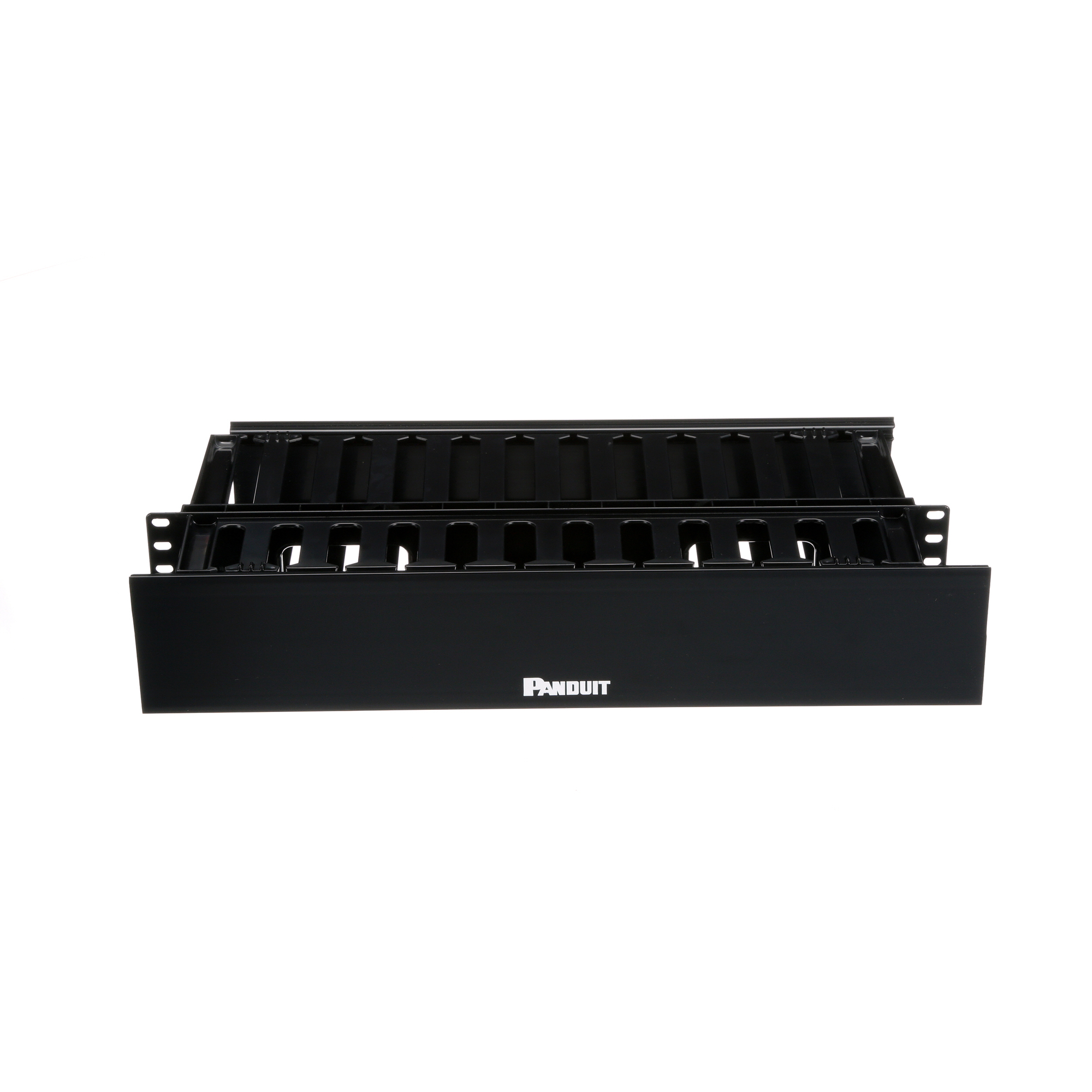 WMPH2E PatchLink 2-Sided Horizontal Cable Manager, 3-1/2 in H x 19 in W x 8.9 in D, ABS, Black