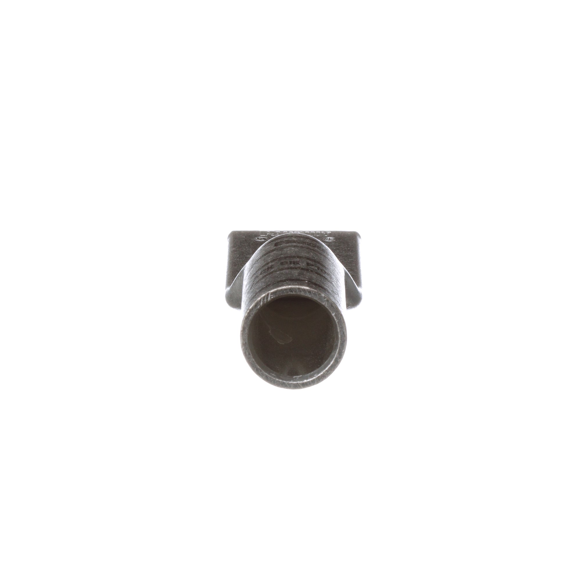 LCD2-38D-Q Pan-Lug 2-Hole Compression Lug Connector With Inspection Window, 2 AWG Stranded Copper Conductor, Die Code: P33, 3/8 in Stud, Tin Plated Copper