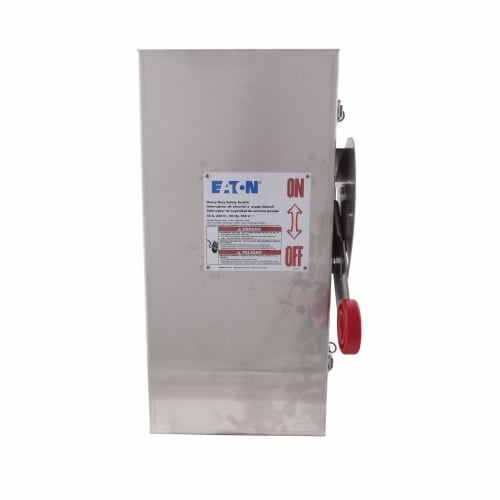 DH321NWK K Series Heavy Duty Corrosion-Resistant Fusible Single Throw Safety Switch With Neutral, 240 V AC, 30 A, 1-3/4 hp, 3 hp, 5 hp, 7-1/2 hp, 3PST Contact, 3 Poles