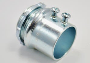 233 Non-Insulated Set Screw Connector, 1-1/4 in Trade, For Use With EMT Conduit, Steel, Electro-Plated Zinc