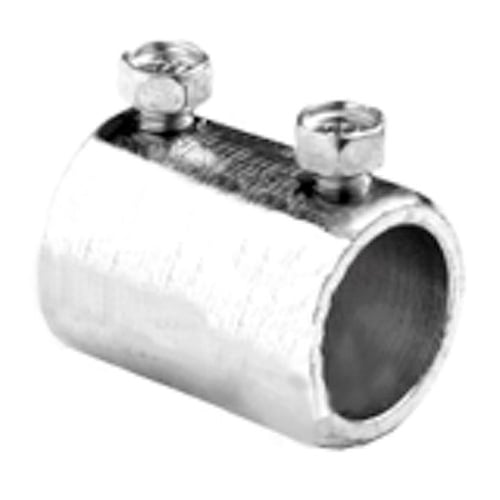240 Non-Insulated Set Screw Conduit Coupling, 1/2 in, For Use With EMT Conduit, Steel, Zinc Plated