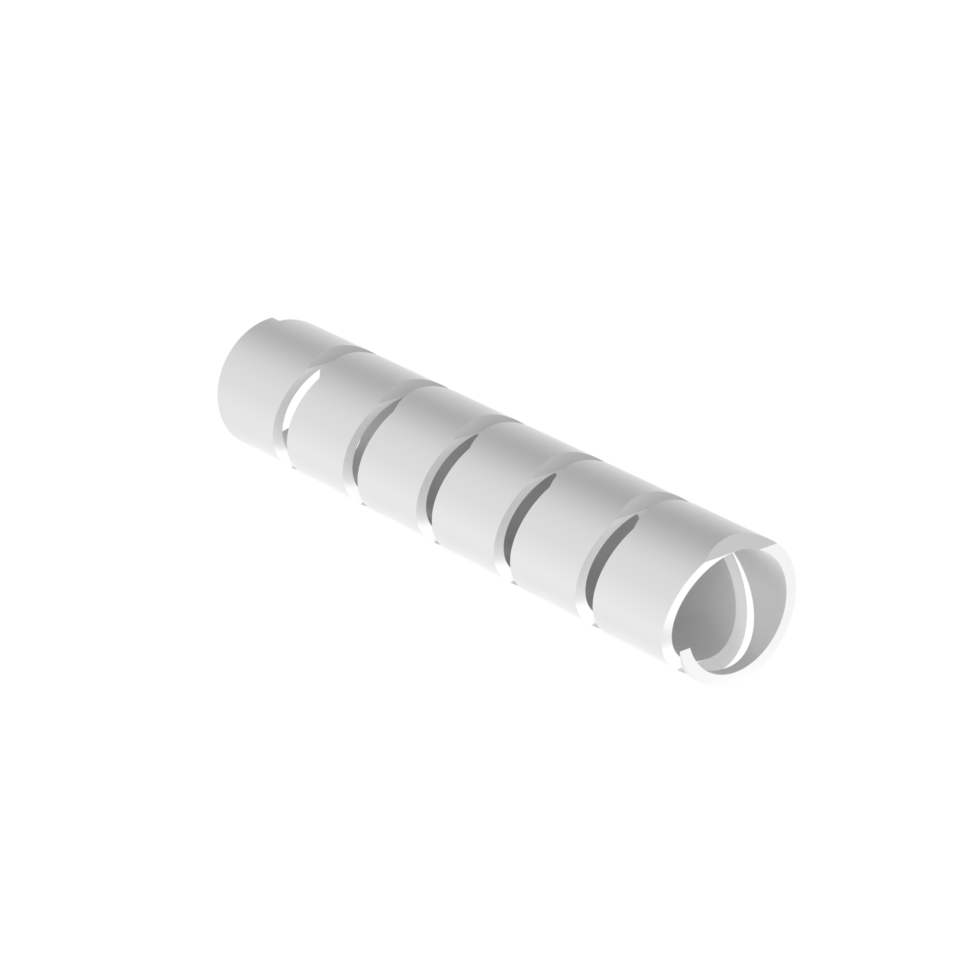 T25F-C10 Spiral Wrap, White, PE, 0.1875" Min Dia., PK1