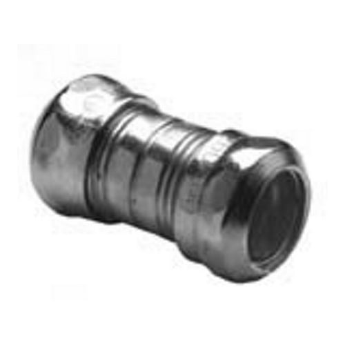 261 Bridgeport Non-Insulated Compression Coupling, 3/4 in, For Use With EMT Conduit, Box and Enclosure, Steel, Zinc Plated