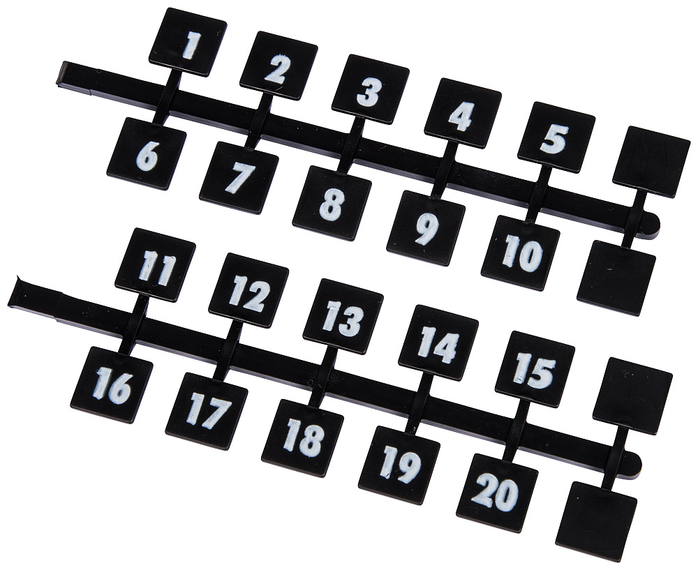 NBK3 Press-In Snap-On Numbering Strip, 1 to 42 Range Legend, For Use With P1/P2/P3 Series Panelboard
