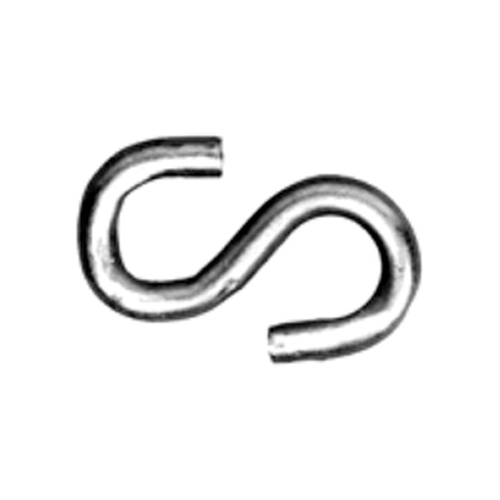 705 Bridgeport S Hook, 1-1/4 in, 25 lb, Steel, Electro-Plated Zinc
