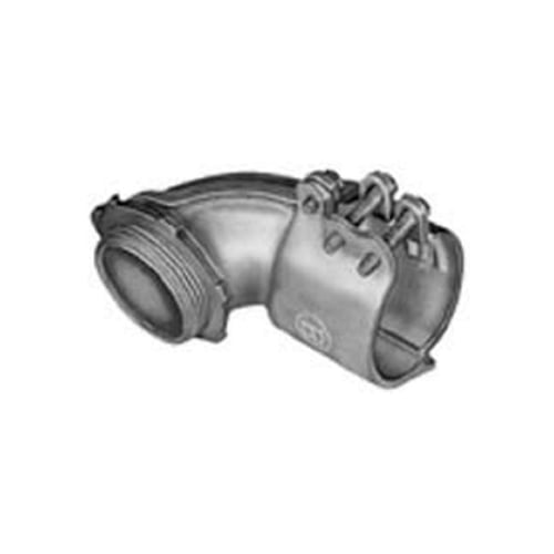807 Bridgeport Large Size Conduit Connector, 1 in Trade, For Use With Flexible Metal Conduit, Malleable Iron, Electro-Plated Zinc