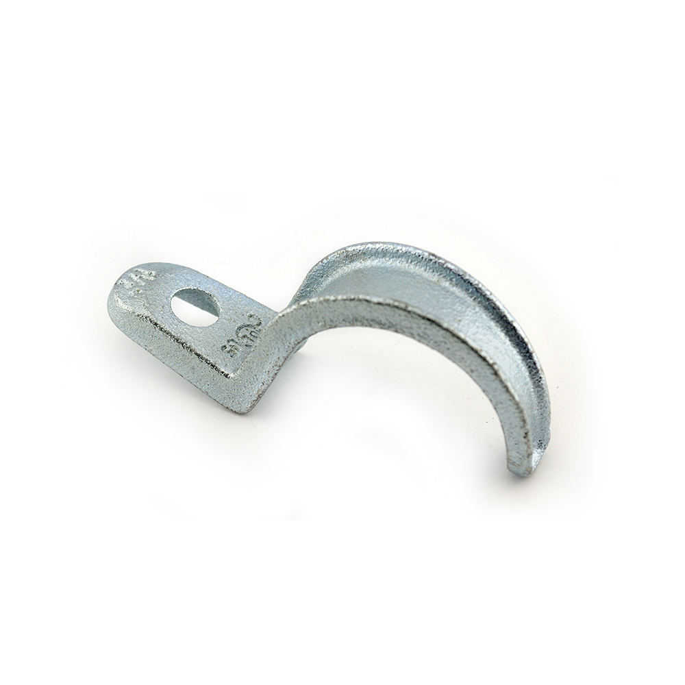 905 Bridgeport 1-Hole Pipe Strap, 1-1/2 in, For Use With IMC/Rigid Conduit, Malleable Iron, Electro-Plated Zinc