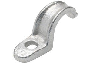 908 Bridgeport 1-Hole Pipe Strap, 3 in, For Use With Rigid/IMC/EMT Conduit, Malleable Iron, Electro-Plated Zinc