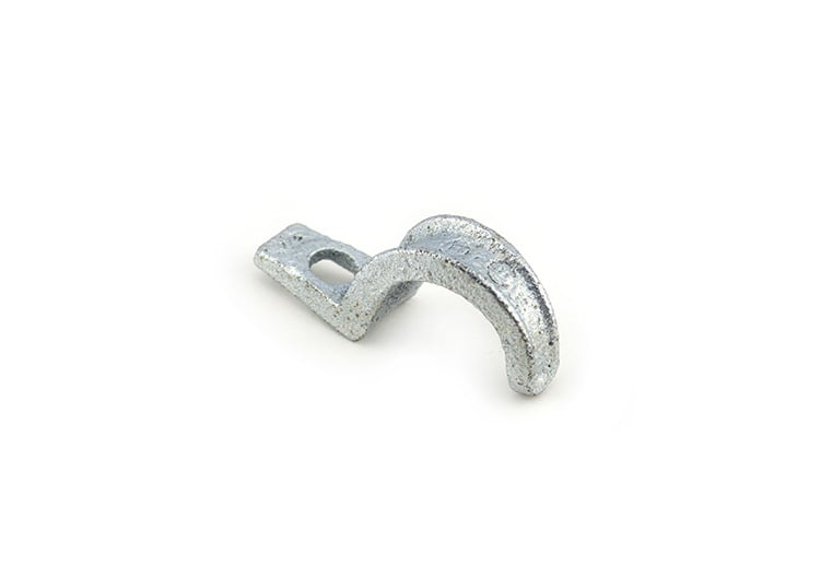 921 Bridgeport 1-Hole Pipe Strap, 3/4 in, For Use With EMT Conduit, Malleable Iron, Electro-Plated Zinc