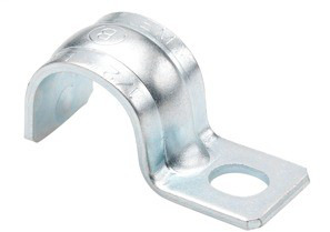 924-S 1-Hole Pipe Strap, 1-1/2 in, For Use With EMT Conduit, Steel, Electro-Plated Zinc