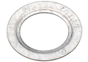 1075 Bridgeport Reducing Washer, 2 to 1-1/2 in, For Use With IMC/Rigid Conduit, Steel, Electro-Galvanized
