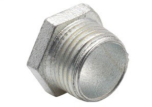1102 Bridgeport Conduit Nipple, 1/2 in, For Use With Rigid and IMC Conduit, Malleable Iron, Electroplated Zinc