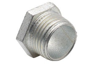 1104 Bridgeport Conduit Nipple, 1 in, For Use With Rigid and IMC Conduit, Malleable Iron, Electroplated Zinc