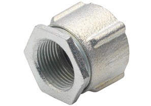 1122 Bridgeport 3-Piece Non-Insulated Conduit Coupling, 3/4 in, For Use With IMC and Rigid Conduit, Steel, Zinc Plated