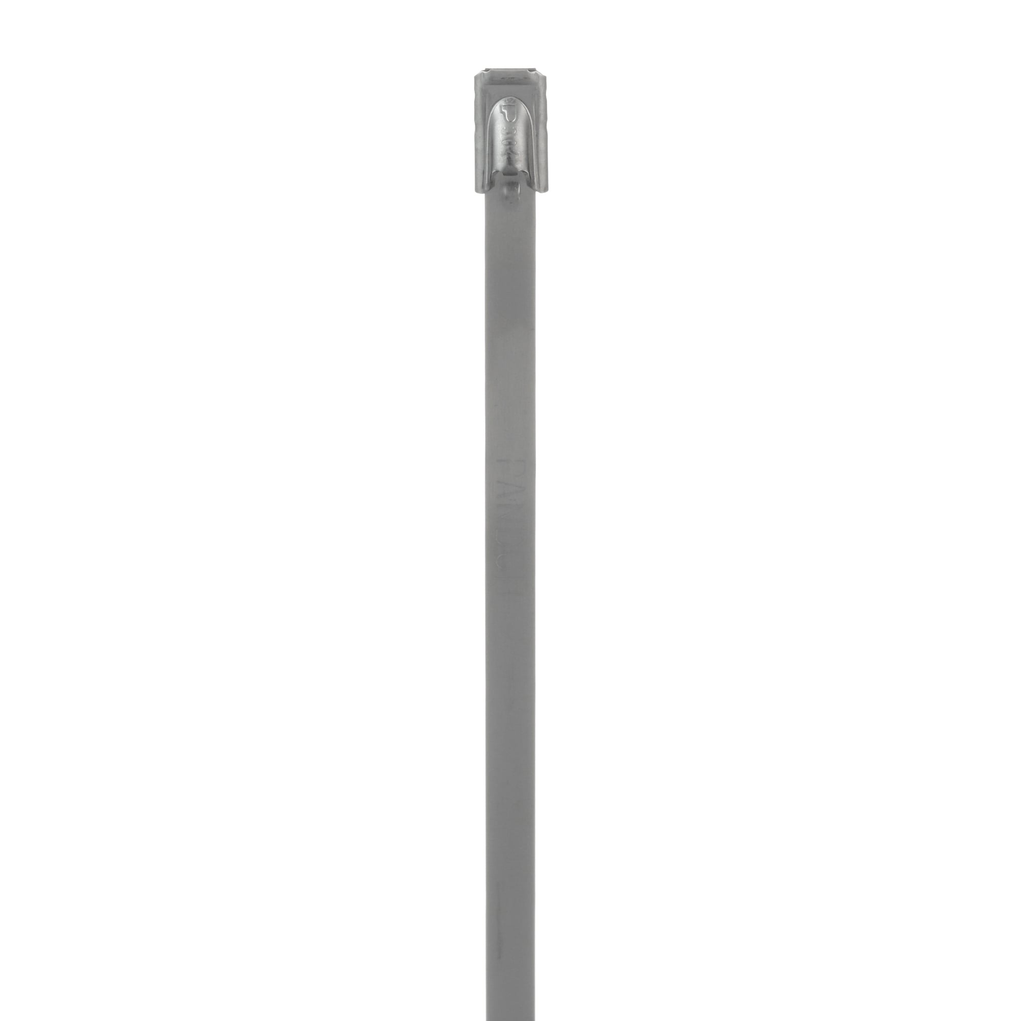 MLT2.7S-CP Pan-Steel MLT Standard Cross Section Cable Tie, 10.2 in L x 0.18 in W x 0.01 in THK, 304 Stainless Steel, Metallic