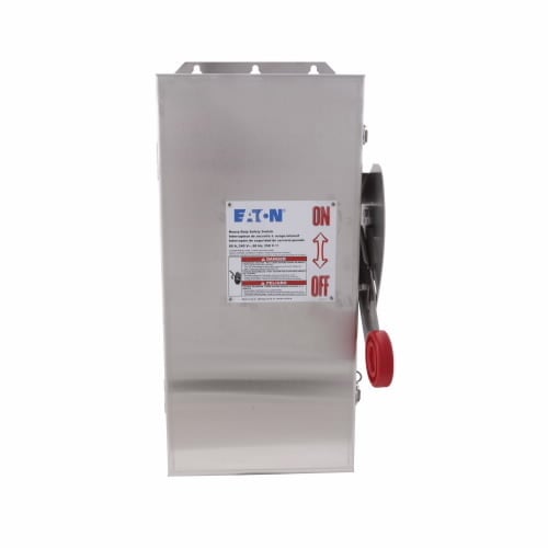 DH322NWK K Series Heavy Duty Corrosion-Resistant Fusible Single Throw Safety Switch With Neutral, 240 V AC, 60 A, 3 hp, 7-1/2 hp, 10 hp, 15 hp, 3PST Contact, 3 Poles