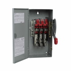 Eaton Heavy duty single-throw fused safety switch, 60 A, NEMA 1, Painted steel, Class H, Fusible with neutral, Three-pole, Four-wire, 600 V, Max Hp: 20, 25/ 30, 50 hp (1/3PH @480, 600 V), #14-#2 Cu/Al