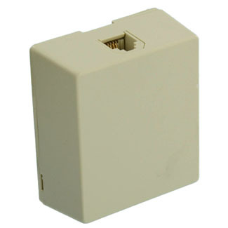 4625A-24I Type 625A2 Modular Telephone Jack, Surface Mount, Plastic, Ivory