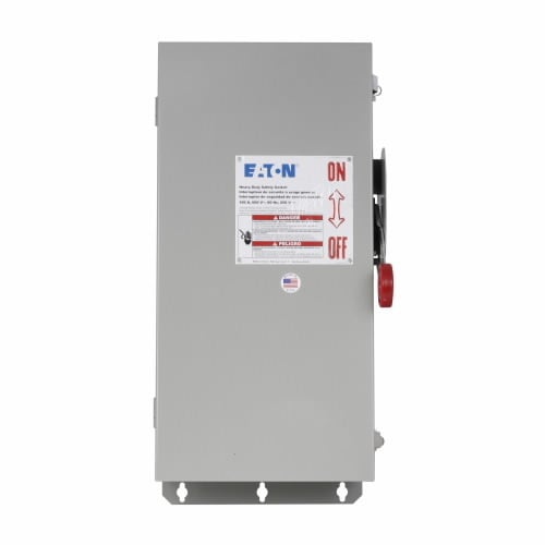 DH323NDK K Series Fusible Heavy Duty Single Throw Safety Switch, 240 V AC, 100 A, 7-1/2 hp, 15 hp, 20 hp, 30 hp, 3PST Contact, 3 Poles