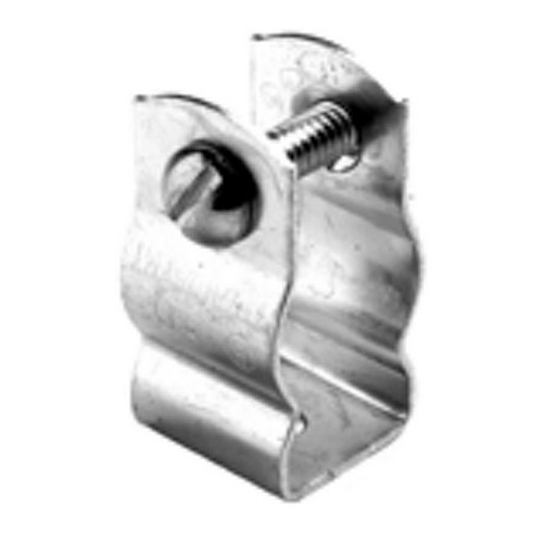 2180 Conduit Hanger With 2-Way Slotted/Phillips Bolt with Integral Threads, #8, For Use With 3-1/2 in Rigid and EMT Conduit, Steel, Electro-Plated Zinc