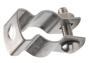 2190 Conduit Hanger With 2-Way Slotted/Phillips Bolt with Integral Threads, #9, For Use With 4 in Rigid and EMT Conduit, Steel, Electro-Plated Zinc
