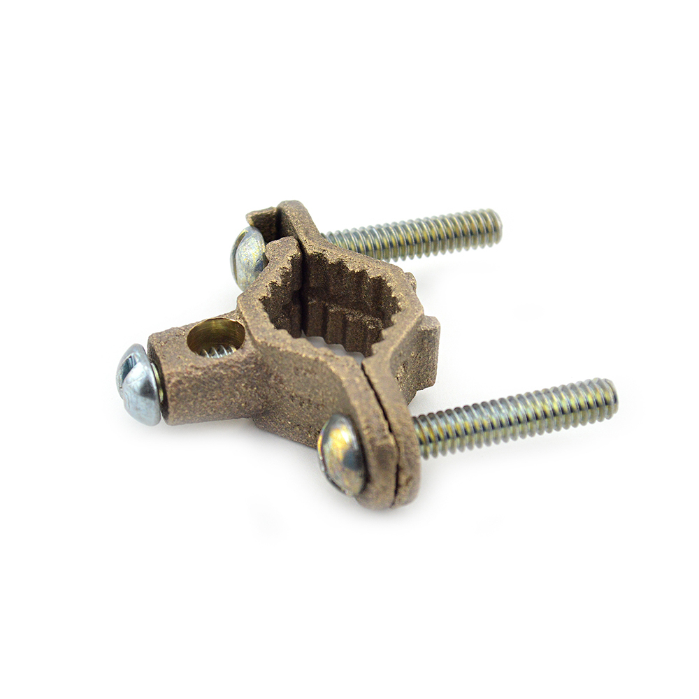 1309-B Bridgeport Ground Clamp, 8 to 4 AWG Conductor, Brass