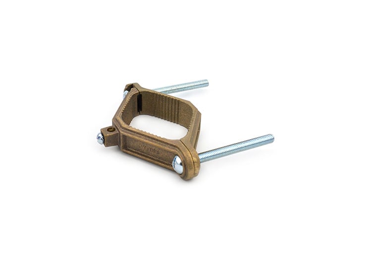 1315-B Bridgeport Ground Clamp, 8 to 4 AWG Conductor, Brass