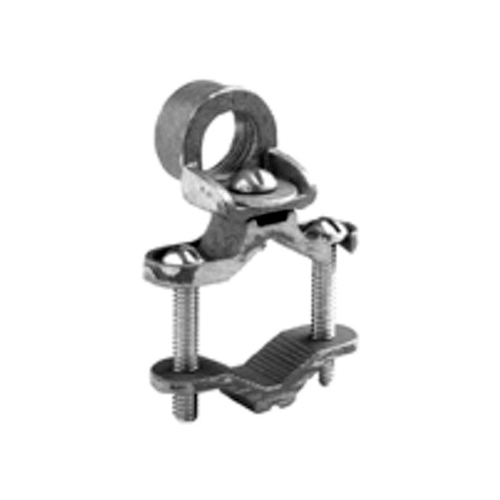 1325-B Bridgeport Threaded Hub Ground Clamp, 1/2 in Conduit, 8 to 4 AWG Conductor, Brass
