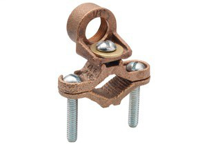 1331-B Bridgeport Grounding Clamp, 3/4 in Conduit, 8 to 4 AWG Conductor, Brass