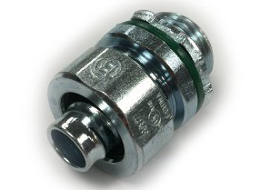 Connector, Liquid Tight, Straight, Steel, Size 3/8 Inch