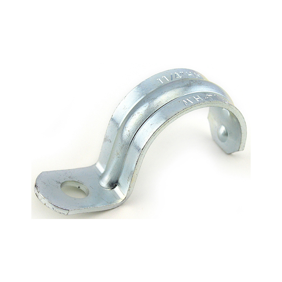 Strap, One Hole Pipe, Steel, Size 1 1/4 Inch