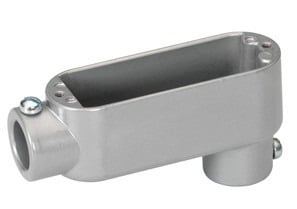 LB-32 Bridgeport 5 Series Type LB Set Screw Conduit Body, 3/4 in Hub, 85, 7.2 cu-in, Aluminum, Enamel Painted