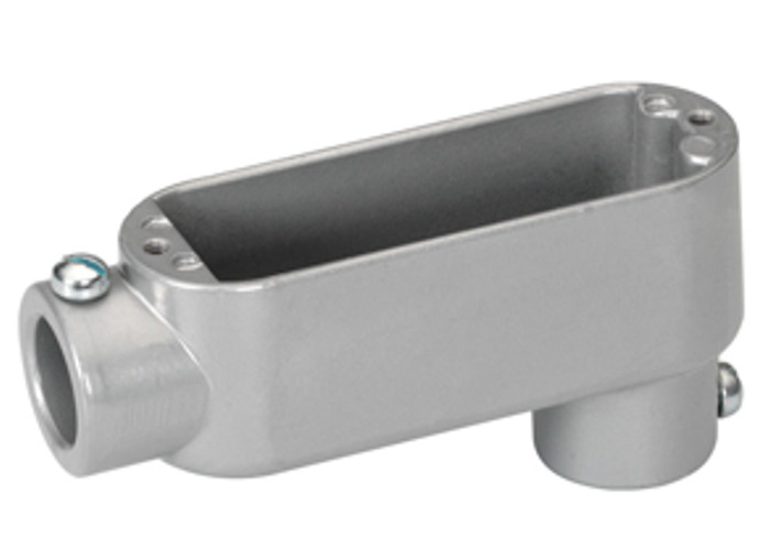 LB-33 Bridgeport 5 Series Type LB Set Screw Conduit Body, 1 in Hub, 85, 10.8 cu-in, Aluminum, Enamel Painted