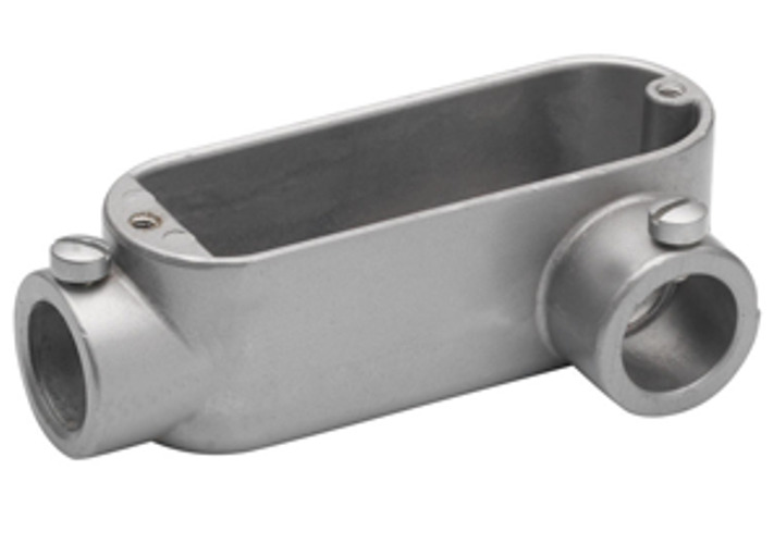 LL-31 Bridgeport 5 Series Type LL Set Screw Conduit Body, 1/2 in Hub, Form 85 Form, 4.25 cu-in Capacity, Aluminum, Enamel Painted