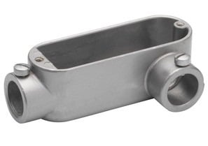 LL-32 Bridgeport 5 Series Type LL Set Screw Conduit Body, 3/4 in Hub, Form 85 Form, 7.2 cu-in Capacity, Aluminum, Enamel Painted