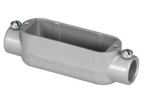 C-32 Bridgeport 5 Series Type C Set Screw Conduit Body, 3/4 in Hub, 85 Form, 7.2 cu-in Capacity, Aluminum, Enamel Painted