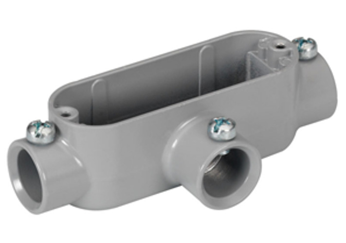 T-36 Bridgeport 5 Series Type T Set Screw Conduit Body, 2 in Hub, 85, 70.7 cu-in, Aluminum, Enamel Painted